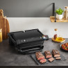 Електрическа скара Tefal OptiGrill+ GC717810, 2000W, 6 скорости, Незалепващо покритие, 30x20 см, Интелигентен грил, Черен