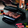 Електрическа скара Tefal OptiGrill+ GC714834, 2000W, 6 скорости, Незалепващо покритие, 30x20 см, Интелигентен грил, Черен