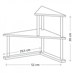 Coltar pentru bucatarie Kesper 58802, 52x29.5 cm, 2 rafturi, Bamboo, Maro