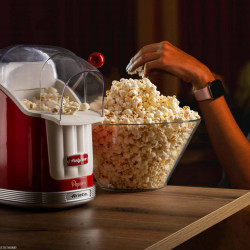 Aparat preparare popcorn cu aer cald Ariete Party Time 2.0 2958/00, 1100W, 600 g, Pulse-Clean, Rosu