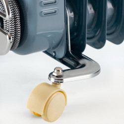 Маслен радиатор Ariete VINTAGE 0837/05, 1500W, 7 ребра, 15 м2, 3 степени, Въртящи се на 360 колелца, Дръжка, Син