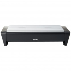 Tava servire la cald Brabantia 646996, 2 incalzitoare, Grill din aluminiu, Manere reci, Alb/Negru