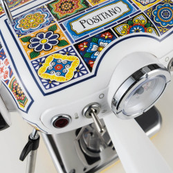 Καφετιέρα Ariete Positano 1389/1P, 850W, 15 bar, 0.9 l, Ατμομάγειρας γάλακτος, αλεσμένες και ESE δόσεις, Λευκό/κίτρινο