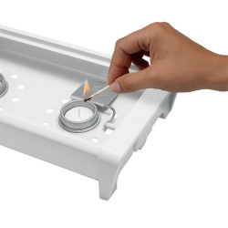 Brabantia 646997 Food Warmer, 2 heating elements, aluminum rack, cool-touch handles, white