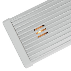 Tava servire la cald Brabantia 646997, 2 incalzitoare, Grill din aluminiu, Manere reci, Alb