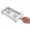 tava servire la cald Brabantia 646995, 2 incalzitoare, Grill din aluminiu, Manere reci, Inox/Mate