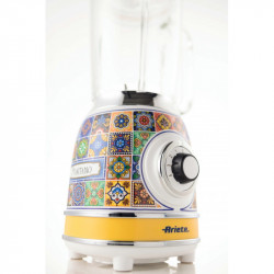 Blender Ariete Positano 0583/0P, 1000W, 1.5 L, 4 viteze + PULSE, Zdrobire gheata, Alb/Galben