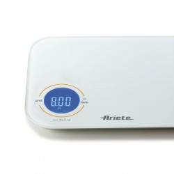 Cantar de bucatarie digital Ariete BILANCIA DIGITALE 0851, Pana la 8 kg, Sticla rezistenta, TARA, Afisaj digital, Alb