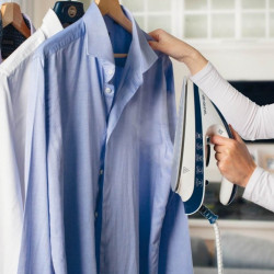 Statie de calcat cu aburi Ariete STEAM POWER PRO 5571/00, 2400W, 7 bar, 1.8 L, Placa ceramica, Degresant, Functie economisire energiei, Alb/Albastru