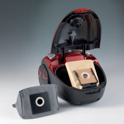 Aspirator Ariete SMART 2735/10, 700W, 2.5 l, Indicator sac plin, Bordeaux/negru