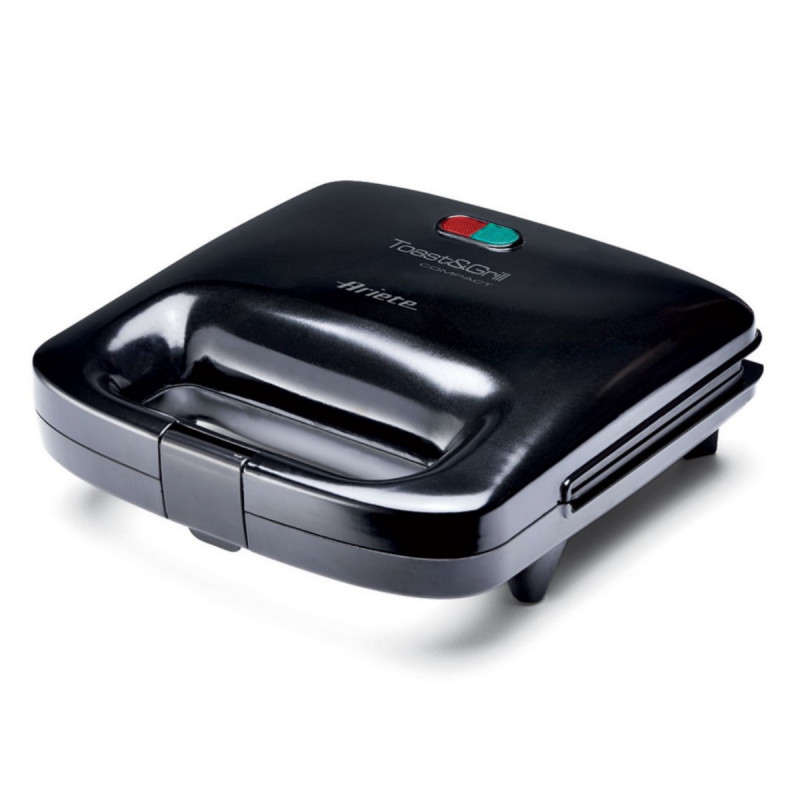 Sandwich maker Ariete TOAST AND GRILL COMPACT 1980/00, 750W, Acoperire antiaderenta, Indicatoare, Negru/Gri