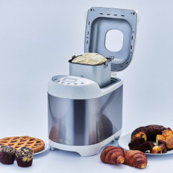 Хлебопекарна Ariete PANEXPRESS 1000 0133/00, 550W, 1 кг, 19 програми, LCD, 3 нива на изпичане, 15 ч отложен старт, Инокс