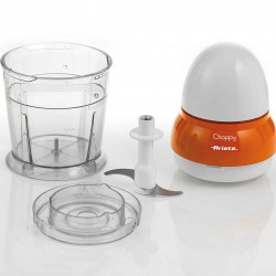Tocator Ariete CHOPPY 1836/00, 160W, 250 ml, PULSE, Capac de siguranta, Alb/Portocaliu