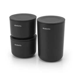 Комплект за съхранение на принадлежности Brabantia ReNew 1004183, 3 части, Меко дъно против пързаляне, Тъмносив