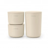 Brabantia ReNew 1006269 Storage Set, 3-Piece, Soft Non-Slip Bottom, Beige