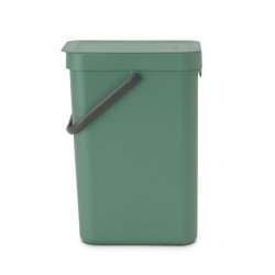 Cos colectare selectiva a deseurilorBrabantia Sort&Go 1003234, 12 L, Maner, Montabil pe perete, Verde inchis