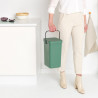 Cos colectare selectiva a deseurilorBrabantia Sort&Go 1003234, 12 L, Maner, Montabil pe perete, Verde inchis
