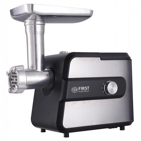 Masina de tocat carne First Austria FA-5143-3, 1200W, Accesoriu pentru carnati, Inversare, Otel rezistent, Inox/Negru