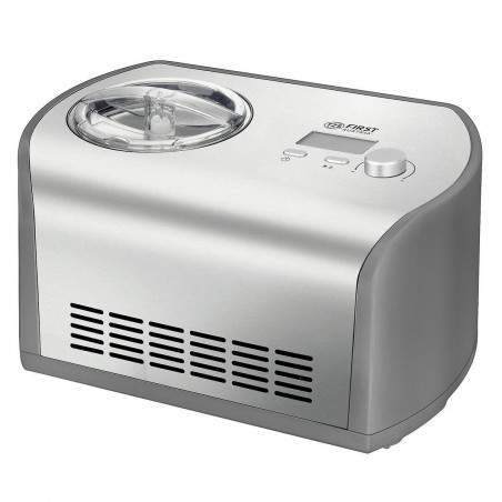 Masina preparare inghetata First Austria FA-5105-1, 135W racire cu compresor, 1,2 L, Timer, Timp de preparare 45-60 min, Afisaj LCD, Inox
