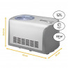 Masina preparare inghetata First Austria FA-5105-1, 135W racire cu compresor, 1,2 L, Timer, Timp de preparare 45-60 min, Afisaj LCD, Inox