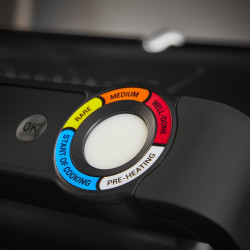 Електрическа скара Tefal OptiGrill+ GC717810, 2000W, 6 скорости, Незалепващо покритие, 30x20 см, Интелигентен грил, Черен