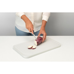 Дъска за рязане и сервиране Brabantia Tasty+ 1003308, 40x25 см, Нехлъзгаща се, Лесна за почистване, Светлосив