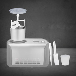 Masina preparare inghetata First Austria FA-5105-1, 135W racire cu compresor, 1,2 L, Timer, Timp de preparare 45-60 min, Afisaj LCD, Inox