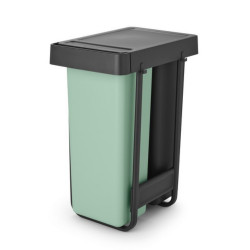 Brabantia Coș de colectare selectivă Sort&Go 1008863, 2x30 l, Montaj intern cu cadru telescopic, Gri/verde