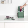 Brabantia Sort&Go 1003229 Recycling Bin, 3 L, Handle, Wall-mountable, Dark Green