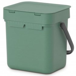 Brabantia Sort&Go κάδος χωριστής συλλογής 1003229, 3 l, Χειρολαβή, Επιτοίχιος, Σκούρο πράσινο