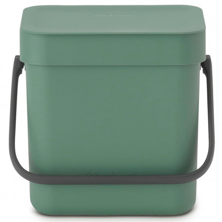 Brabantia Sort&Go κάδος χωριστής συλλογής 1003229, 3 l, Χειρολαβή, Επιτοίχιος, Σκούρο πράσινο