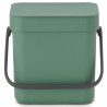 Brabantia Sort&Go κάδος χωριστής συλλογής 1003229, 3 l, Χειρολαβή, Επιτοίχιος, Σκούρο πράσινο