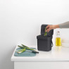 Кош за разделно събиране на боклук Brabantia Sort&Go 1003230, 3 л, Дръжка, Възможност за стенен монтаж, Тъмносив