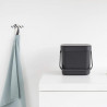 Кош за разделно събиране на боклук Brabantia Sort&Go 1003230, 3 л, Дръжка, Възможност за стенен монтаж, Тъмносив