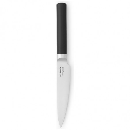 Μαχαίρι κρέατος Brabantia Profile 1003294, 15.4 cm, Σκληρυμένος χάλυβας, ανθεκτικός στις γρατζουνιές και τη διάβρωση, Μαύρο