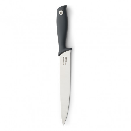 Brabantia Tasty+ Meat Knife 1001164, 20 cm, Hardened Steel, Scratch- and Corrosion-Resistant, Dark Gray