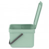 Cos de gunoi colectare selectiva Brabantia Sort&Go 1005515, 6 L, Maner, Montabil pe perete, Verde deschis