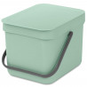 Cos de gunoi colectare selectiva Brabantia Sort&Go 1005515, 6 L, Maner, Montabil pe perete, Verde deschis