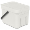 Brabantia Coș de colectare selectivă a deșeurilor Sort&Go 1005514, 6 l, Mâner, Montabil pe perete, Gri deschis