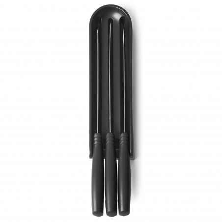 Brabantia Tasty+ 3-Piece Knife Set 1001176, Hardened Steel, Scratch- and Corrosion-Resistant, Dark Gray
