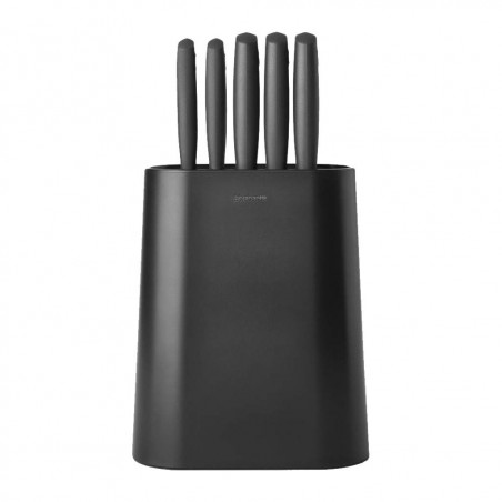 Set 5 cutite Brabantia Tasty+ 1001177, Otel calit, Rezistent la zgarieturi si coroziune, Gri inchis