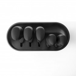 Brabantia Tasty+ 5-Piece Knife Set 1001177, Hardened Steel, Scratch- and Corrosion-Resistant, Dark Gray