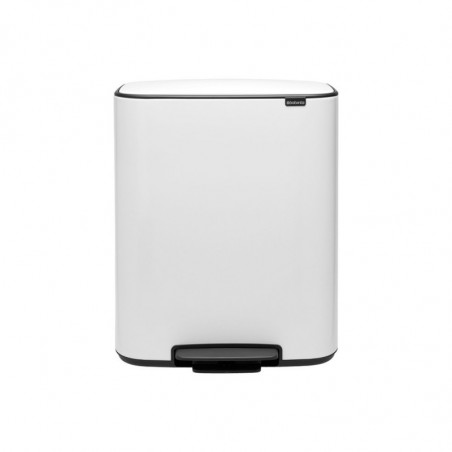 Cos de gunoi Brabantia Bo Pedal 1003182, 60 l, Inchidere usoara, Baza antiderapanta, Alb