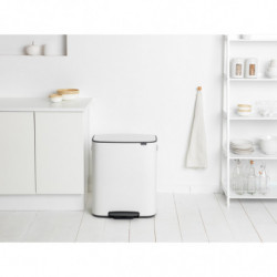 Brabantia Bo Pedal 1003182 szemetes, 60 l, lágy zárás, csúszásgátló talp, fehér