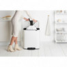 Cos de gunoi Brabantia Bo Pedal 1003182, 60 l, Inchidere usoara, Baza antiderapanta, Alb