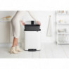 Brabantia Bo Pedal 1003182 szemetes, 60 l, lágy zárás, csúszásgátló talp, fehér