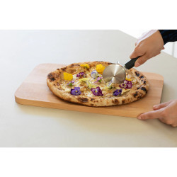 Brabantia Tasty+ 1008888 Pizza Cutter, Safety Guard, Hanging Loop, Hardened Steel, Dark Gray