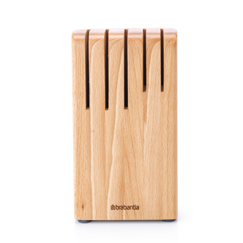 Brabantia Profile Knife Block 1003297, Holds up to 5 knives, Stylish design, Beech, Brown