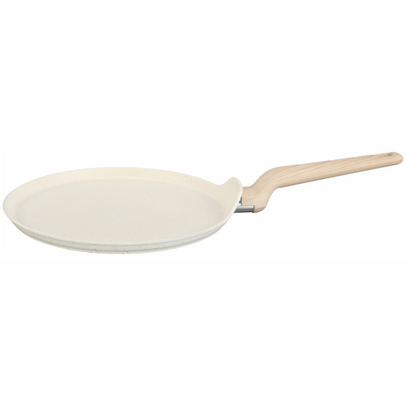 Oliver Voltz Nice OV54422E26 Pancake Pan, 26 cm, Marble Coating, Induction, Beige