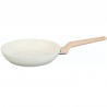 Voltz Nice OV54419E24 Frying Pan, 24x4.8 cm, Marble Finish, Induction, Cream Melange